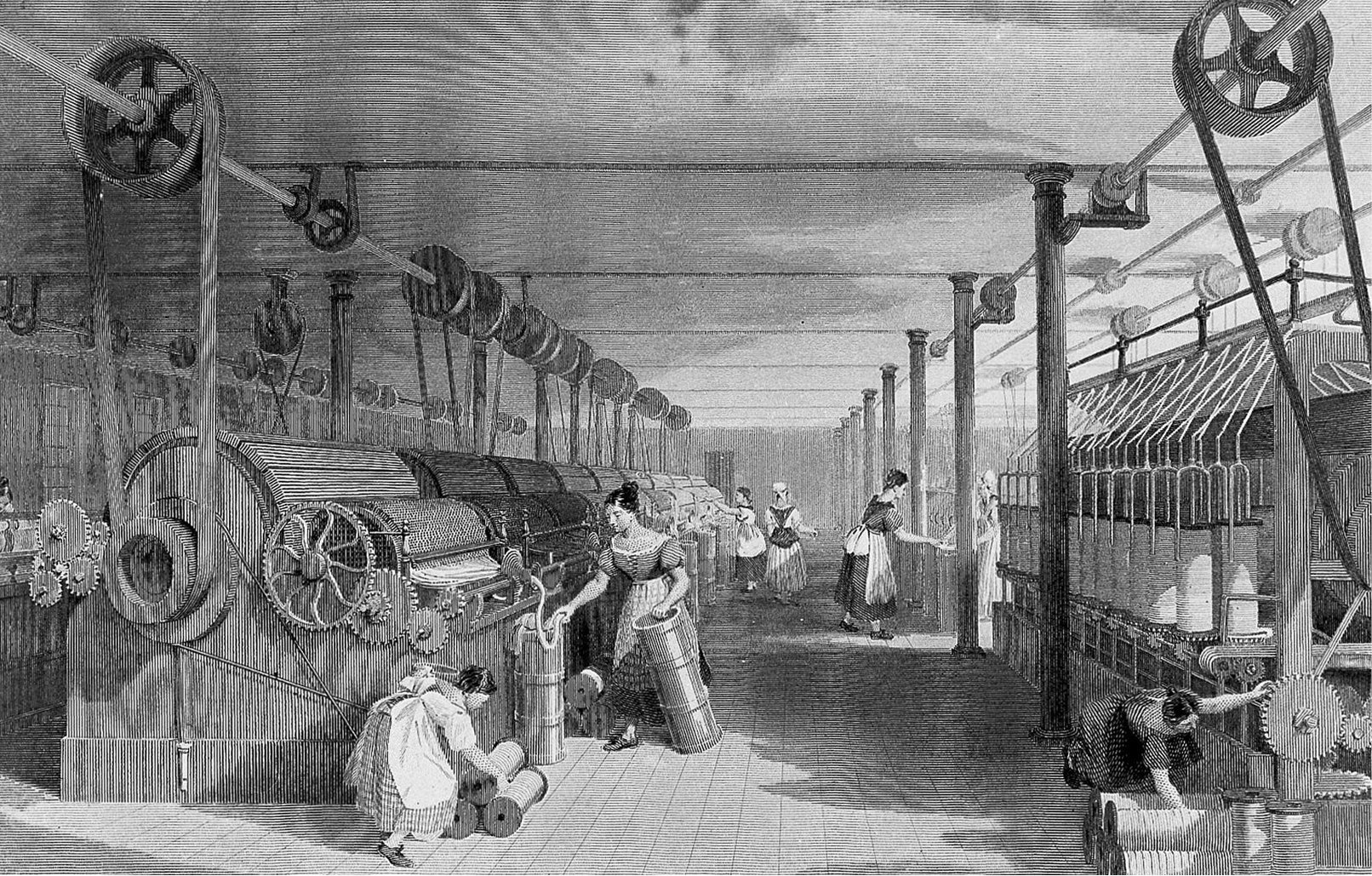 a textile factory in Lancashire, UK